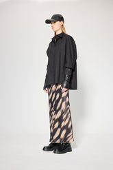 PRINTED SATEN DRESS